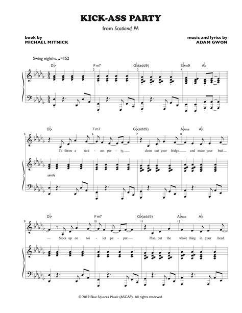 Kick-Ass Party| newmusicaltheatre.com | Sheet Music – NewMusicalTheatre