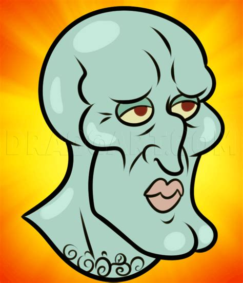 how to draw handsome squidward