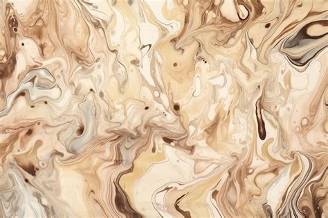 Branco Com Marrom Da Que Cor - Pintura abstrata com um esquema de cores marrom e branco criado com a ...