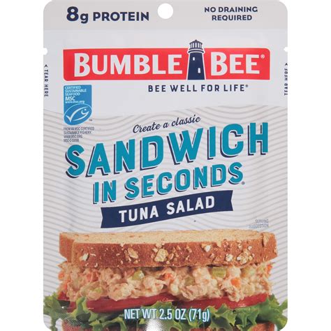 (4 pack) Bumble Bee Tuna Salad Sandwich in Seconds, Shelf-Stable