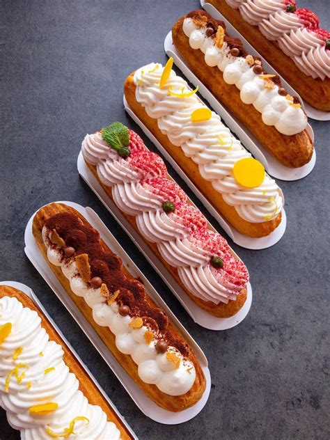 Ассорти эклеров | Pastry and bakery, Eclair recipe, Eclairs