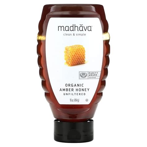 Amazon.com : MADHAVA Organic Amber Honey, Unfiltered, 16 oz(Pack of 1