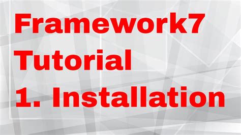 framework phonegap tutorial  installation  setup  framework