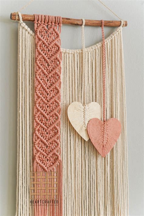 macrame heart wall hanging dining room decor heart door hanger