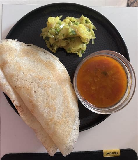 Masala dosa with sambar and potato masala : r/recipes