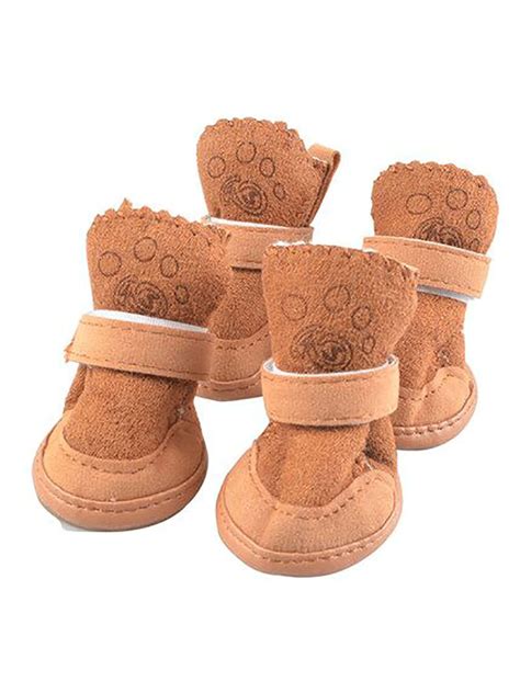 Topcobe Pet Puppy Shoes Anti-Slip Snow Shoes, Sheep Cashmere Pet