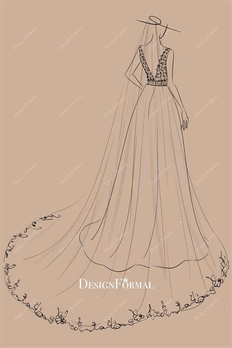Custom Veil Sketches: Design Your Perfect Bridal Veil