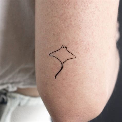 Manta Ray Temporary Tattoo set of 3 - Etsy