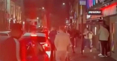 Shocking punch-up erupts outside nightclub as yobs exchange brutal ...