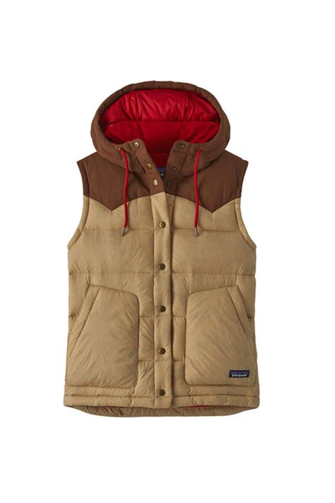 patagonia womens bivy hooded vest tinamou tan moment surf company