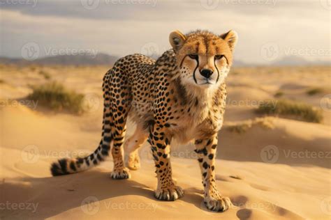 Cheetah in dunes. AI generated 29163113 Stock Photo at Vecteezy