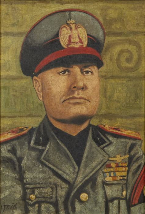 ritratto  benito mussolini braun hans