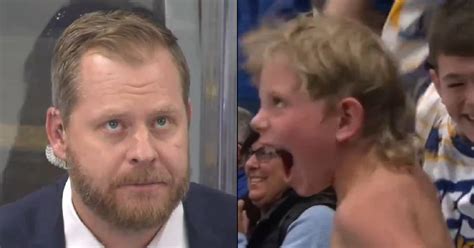 steve otts son steals  show  front   dad hockeyfeed