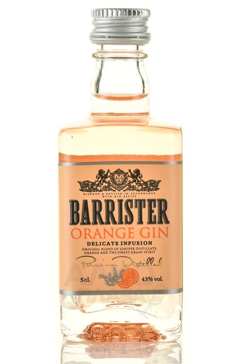 Barrister Orange gin - купить джин Барристер Оранж 0.05 л - цена