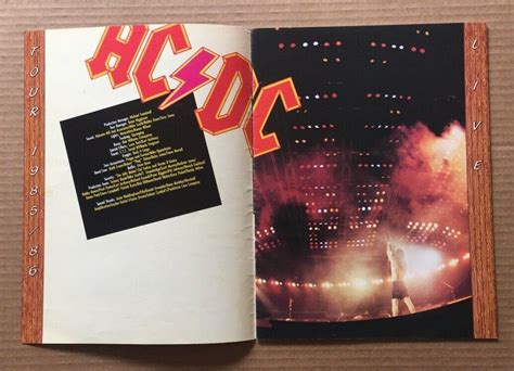 Original AC/DC 1985 FLY ON THE WALL US Tour Concert Program Book ...