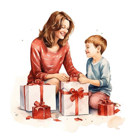 Mom And Son Hide Gifts Ready To Greet Mum And Small Kid With Family
