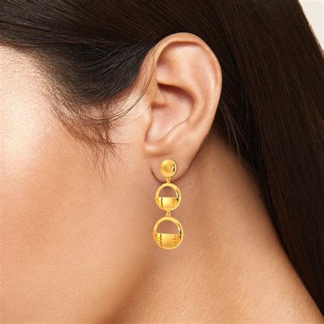 kt solid gold dangle earrings women fashion earrings christmas gift