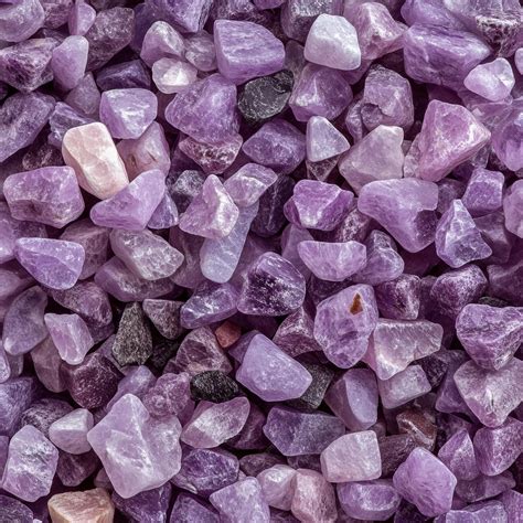 A pile of purple gemstones with a purple stone in the center | Premium