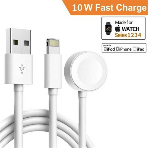 2 in 1 Wireless Charger Cable Wire for Apple Watch Series 4/3/2/1 and ...
