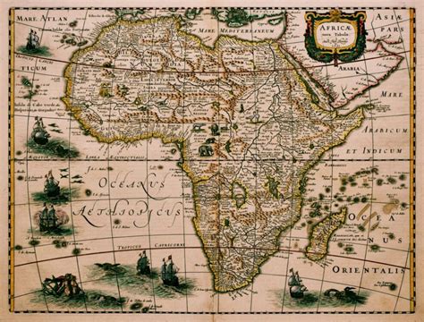 Vintage Map of Africa 1631