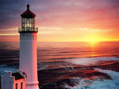 lighthouse  sunset wallpapers wallpaper cave
