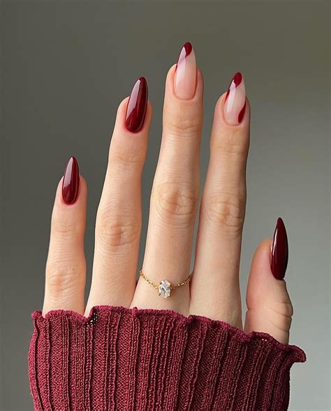 burgundy nail ideas 15
