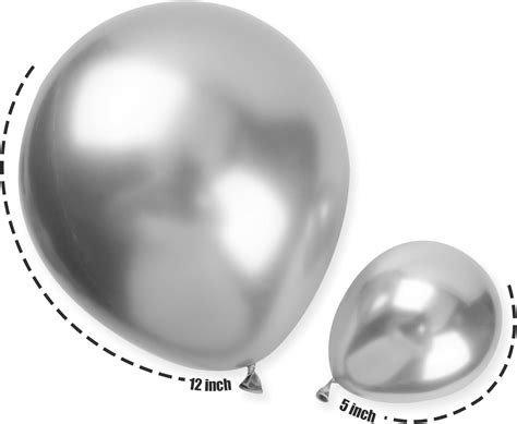 amazoncom partywoo metallic silver balloons  pcs silver metallic
