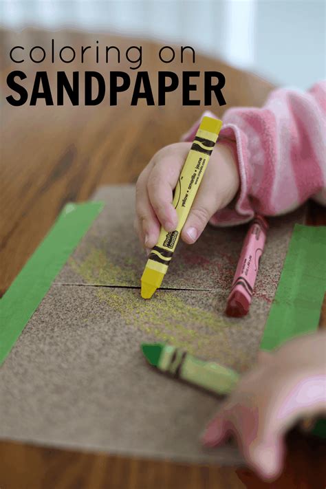 coloring  sandpaper activity  toddlers   teach  child