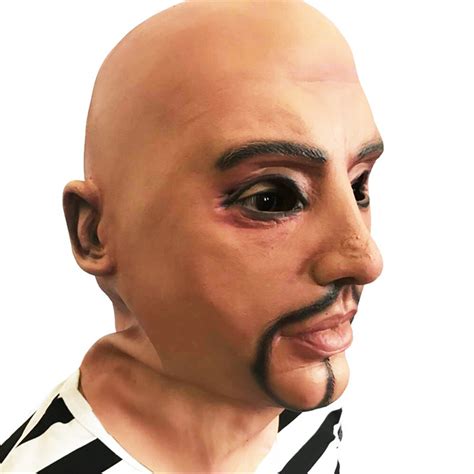 Unisex Gangster Bald Mask Horror Wrinkly Old Men Cosplay Bald Head Mask