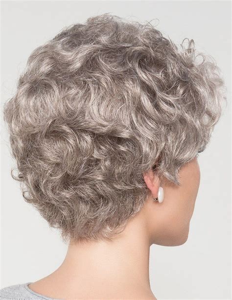 Natural Short Curly Grey Hair Wig For Older Women - Rewigs.com