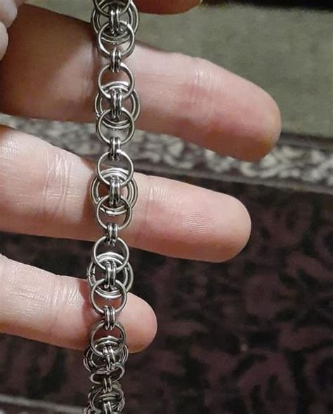 pin  ness    glitters chainmaille jewelry patterns chain
