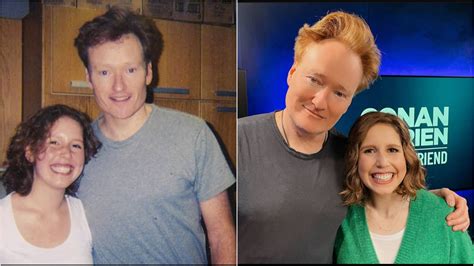 Conan O'Brien with his former intern Vanessa Bayer : r/LiveFromNewYork