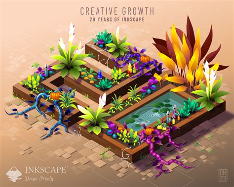 inkscape illustration creative growth  years  inkscape