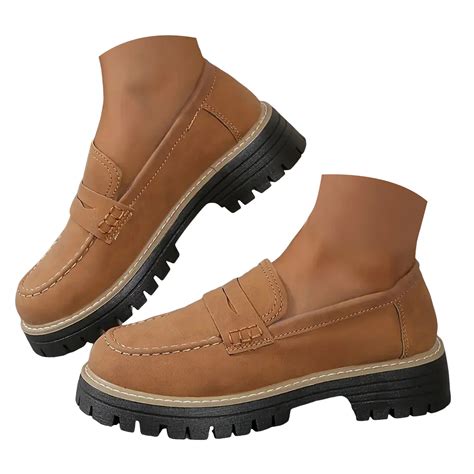 Mepaouo Penny Loafers for Women Comfortable Orthopedic Platform Casual