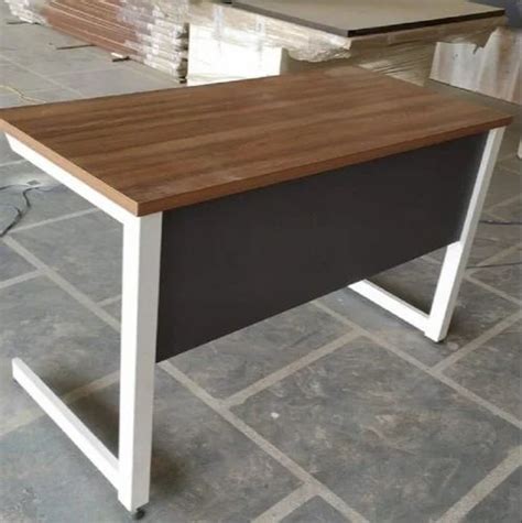 rectangular engineered wood office executive desk  storage  rs