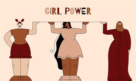 Woman,Girls support each other.web banner, card.Happy and Friendship ...