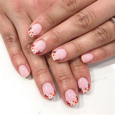 Natural Nails Hand Painted Flower Nail Art | Flower nail art, Floral ...