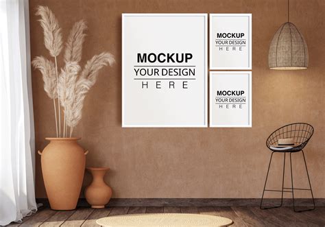 psd wall art mockup graphic  alis design creative fabrica