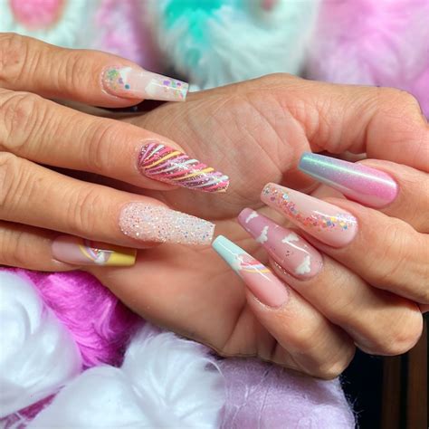 cotton candy nails etsy