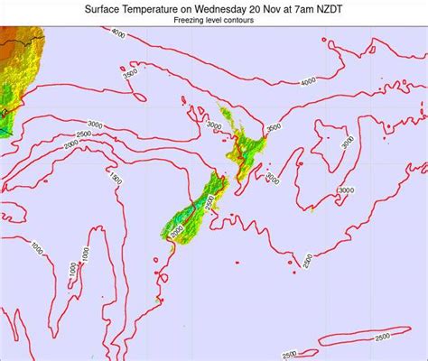 New Zealand Surface Temperature on Thursday 27 May at 6pm NZST