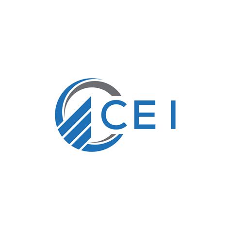cei plano contabilidad logo diseño en blanco antecedentes. cei creativo