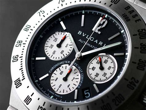Download Silver And Black Bvlgari Watch Wallpaper | Wallpapers.com