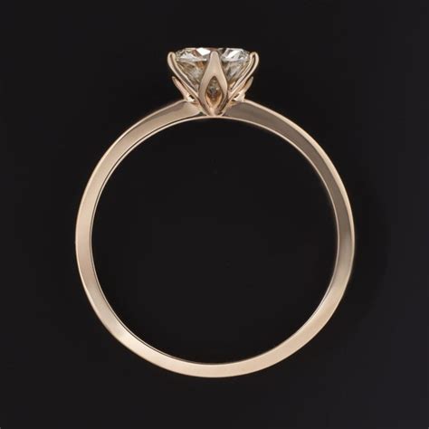 1 Ct Carat Round Brilliant Cut Diamond Engagement Ring Rose Gold ...