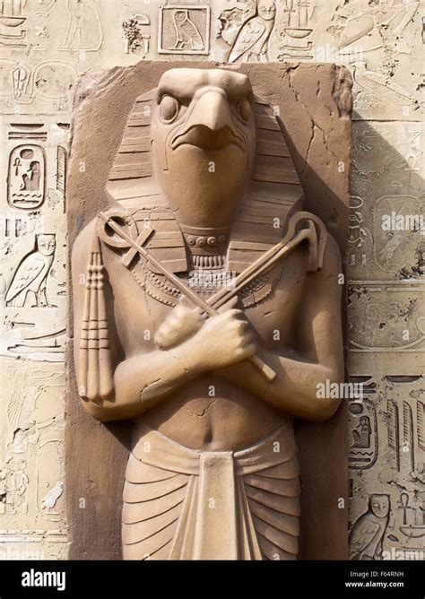 statue  ra sun god stock photo alamy