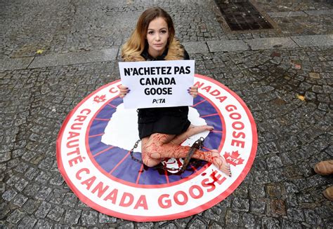 CASSANDRA FORET Protest Against Canada Goose Company in Paris 12/22