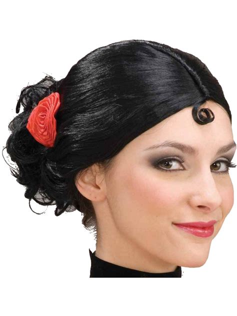 Black Spanish Senorita Wig
