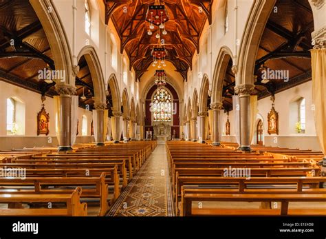 Inside Catholic Church With People