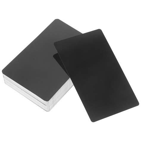 Phlegsive 100pcs Engraved Business Cards Aluminum Name Cards Customer