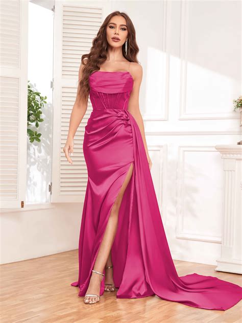 stretch satin azazie - Fashion Professional