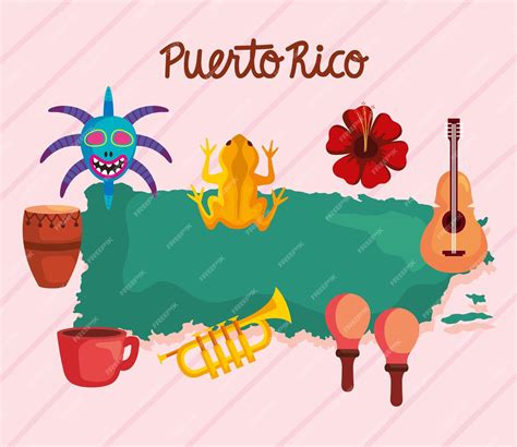 Diseños de puerto rico | Vector Premium